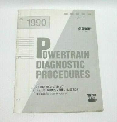 Dodge Ram 50 1990 2,4 L manual de reparación de procedimiento de diagnóstico del tren motriz #C22 Foto 1 de 4