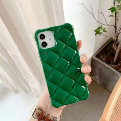 Luxury Bling Grid Colorful Phone Case For iPhone 11 12 Pro Max XR XS 8 7 6 SE - Image 1 of 4