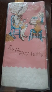 1978 Vtg Holly Hobbie 54x96" Tablecloth American Greetings HAPPY BIRTHDAY - Picture 1 of 2