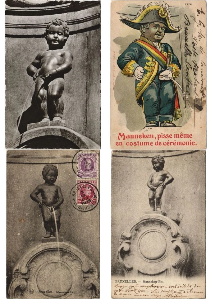 MANNEKEN PISS BRUSSELS BELGIUM 165 Vintage Postcards pre-1950 (L5241) - Photo 1/4