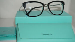 TIFFANY & CO New Authentic Eyeglasses Black Silver TF2186 8274 52 18 140