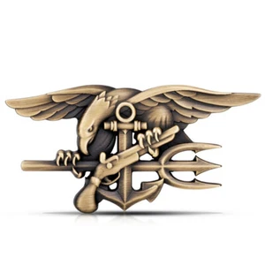 US NAVY SEALs 3D Metal Car Emblem - Bronze Military Badge for Motorcycle/Truck - Bild 1 von 9