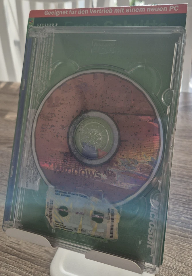 Windows XP Home Edition - Hologramm-CD, Produkt-/Lizenzschlüssel + Handbuch - Bild 1 von 1