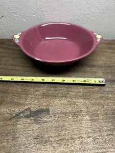 Vintage Coors Keramik Rosenknospe ~ Gemüseschüssel mit rotem Griff ~ 9 7/8" - Bild 1 von 7