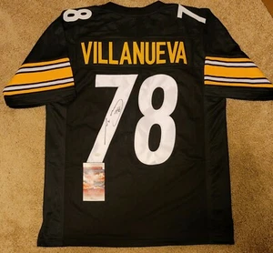 Alejandro Villanueva Signed Custom Jersey Pittsburgh Steelers Insc JSA-W COA - Picture 1 of 6