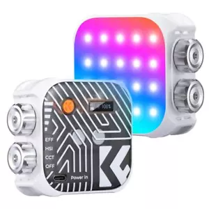 K&F CONCEPT RGB LED Video Light Full Color Panel 2500K 9900K DSLR Camera White - Picture 1 of 7
