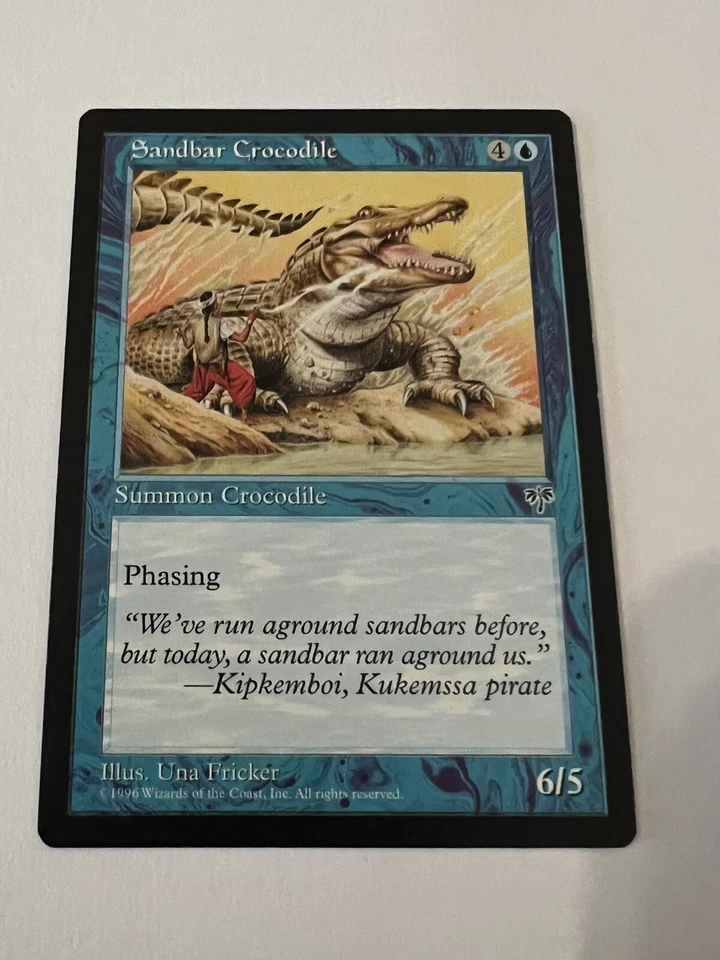 Sandbar Crocodile, MTG Mirage (1996), Common Blue Creature NM - Image 1 of 1