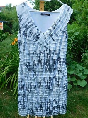 COSIMA by No1 Damen Kleid  Gr.  38  - schickes Sommerkleidchen Volant  Ärmellos - Bild 1 von 4