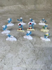 The Smurfs Miniature Toy Figurine Plastic Cake Topper Party Decoration Lot Of 11 - Picture 1 of 9