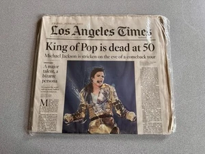 Los Angeles Times June 26 2009 Michael Jackson King Of Pop Is Dead Ships In Box - Picture 1 of 3
