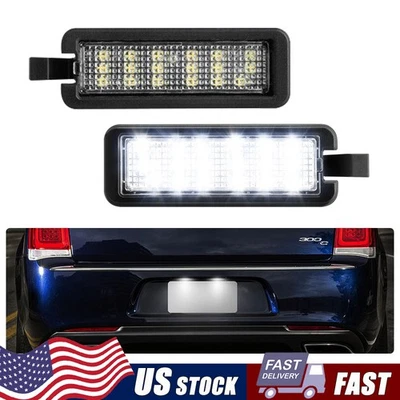 Luces de etiqueta de matrícula de 2 piezas para Chrysler 300 Dodge Charger Challenger 2015-2021 Foto 1 de 4