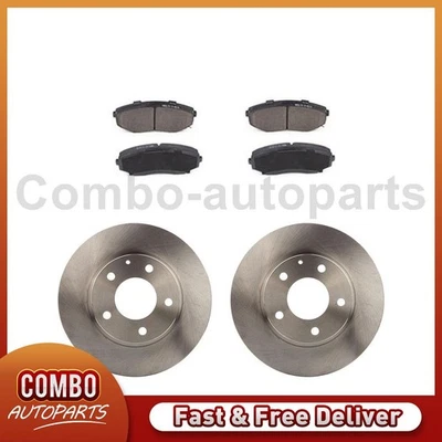 Rotores de disco delanteros pastillas de freno de cerámica para 2000 2001 2002 2003 2004 Mazda MPV Foto 1 de 4