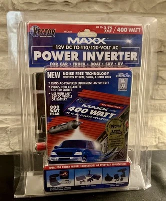 Vector MAXX SST 400 Watt DC to AC Power Inverter VEC024 800 Watt PEAK 12V new - Image 1 of 3