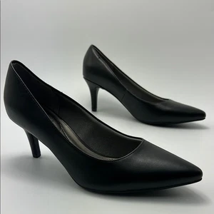NWOT Lifestride Sevyn Pump 8w Black $49 Pointy Toe Professional Classic - Picture 1 of 15