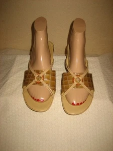 Sandalia Helle Exquisite 100% Comfort by Romu's Cuero Bronceado Deslizables Talla 41 EE. UU. 10.5 - Imagen 1 de 1