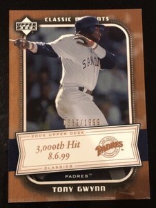 2005 Upper Deck Classics TONY GWYNN Classic Moments SP #d /1999! PADRES