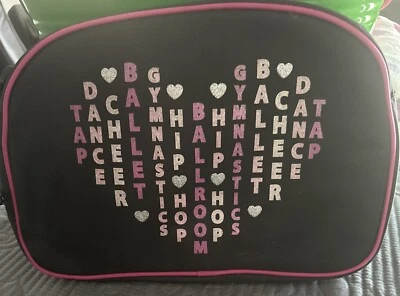 Bolso de gimnasia o baile rosa y negro para niñas Foto 1 de 4