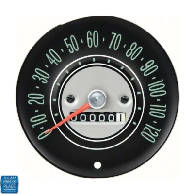 Chevrolet Nova Chevy II 1965 velocímetro Speedo 120 MPH - nuevo Foto 1 de 3
