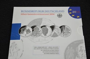 Silber Sammlermünzenset 2014, Nennwert 10€, Spiegelglanz, neu und ovp! - Bild 1 von 7