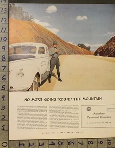 1941 POLICE CYANAMID CIVIL DESIGN HIGHWAY CAR AUTO CHEMISTRY AD 28218 - Picture 1 of 1