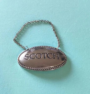 Vintage Godinger Silver Plate Bottle Decatur Tag Plaque Scotch  - Picture 1 of 10