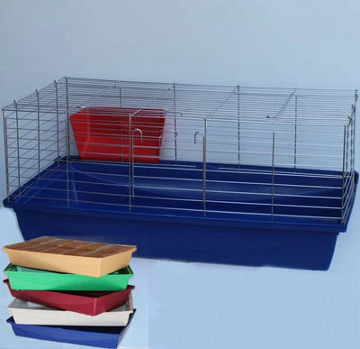 XXL-HEIMTIERCENTER 1m Hasenkäfig Nagerkäfig Kaninchenkäfig Käfig Stall Meerschweinchen 6 Farben NEU