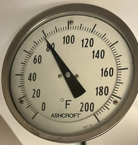 Ashcroft 10 PI-D 5" Temperature Probe Gauge 0-200 Fahrenheit - Picture 1 of 3