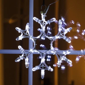 LED Schneeflocke Lichtschlauch für Außen/Innen 23 cm (76904) Weihnachtsdeko - Bild 1 von 1