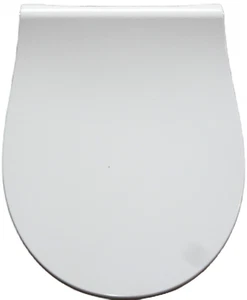 Asiento de inodoro Pressalit Sway Uni cierre suave en blanco brillante 970000 BL6999 - Imagen 1 de 3