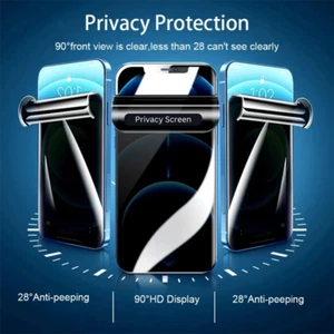 Matte Hydrogel Privacy Screen Protector - 2 Pack for iPhone 13 14 15 16 Pro Max - Picture 1 of 7