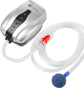 Aquarium Air Pump Fish Tank Bubbler Aerator, All-In-One Fish Tank Air Pump, Quie - Picture 1 of 12