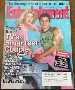 Entertainment Weekly January 16 2004 Jessica Simpson Nick Lachey Sean Astin JC - Picture 1 of 2
