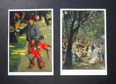 2 hermosas tarjetas artísticas Max Liebermann 1997 listas para enmarcar - otros pasatiempos Foto 1 de 3