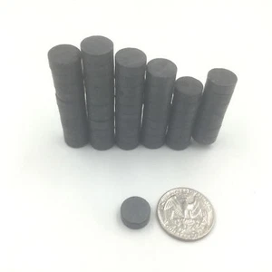 100 or 1000 1/2" Diameter MAGNETS ROUND CERAMIC DISC MAGNET GRADE 5 STRONG! - Picture 1 of 1