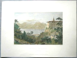 Impresión Bartlett 1836 MAGADINO, LAGO MAGGIORE, CANTÓN DEL TESINO, SUIZA, #34 - Imagen 1 de 1