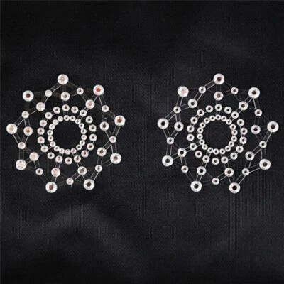 Pair Of Rhinestone Nipple Pasties Mandala Beads Sexy Cover Breast (2 Count) - Image 1 of 2