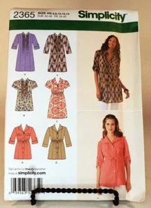 Pattern for Misses Tunic with Long or Short Sleeves Size 6-14 Simplicity 2365 - Picture 1 of 2