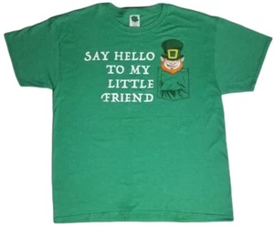 Leperchaun T-Shirt Herren Large "Say Hello To My Little Friend" St Patrick's Day - Bild 1 von 4