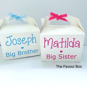 Personalised Gift Box, Party Bag, Activity For Big Sister Brother From New Baby 