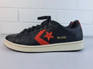 Converse All Star Pro Leather black Red Sneakers Mens Size 9 Womens Size 10.5 - Picture 1 of 8