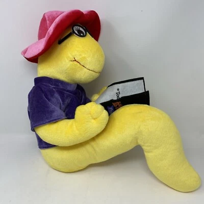 “It’s Reading Time” 15 Inch Yellow Bookworm Plush Book W/Margaret Fuller Quote - Image 1 of 4
