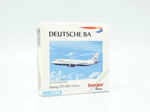 Herpa Aereo Airlines 1/500 - Boeing 737 300 Schrifttanz Deutsche BA - Foto 1 di 1