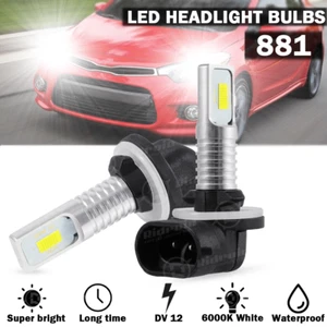 For Polaris Ranger 400 500 570 Xenon White 881 LED Headlight High-Low Beam Bulbs - Foto 1 di 15