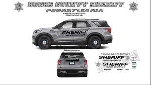 1/43 Scale Bucks County Sheriff Pa 2022 Motormax FD Explorer Waterslide - Picture 1 of 1
