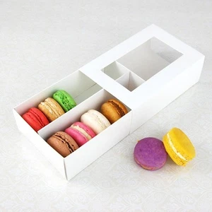 25 Sets of White Boxes for 12 Macarons ($2.30 Per Set of Macaron Box) - Picture 1 of 3