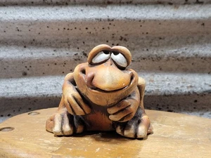 Vintage John Raya Frog Toad Beasties Of The Kingdom 1981 Figur Figur Display - Bild 1 von 9
