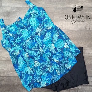 Traje de baño Tankini Yonique talla grande talla 22W - Imagen 1 de 5