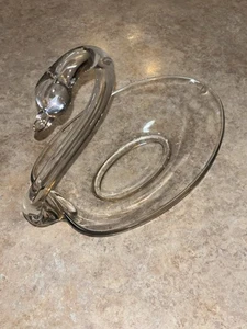 Duncan Miller Vintage Glass Swan Pall Mall Swan Large Candy Dish - Picture 1 of 8