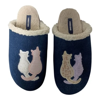 Zapatillas CATS Lands' End para mujer 11 B sin cordones forradas zueco mula azul imitación piel de oveja Foto 1 de 4