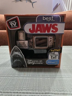 Minúsculo TV Clássicos Edição JAWS Melhores Clipes Mini Televisão Real Novo em folha! - Imagem 1 de 4